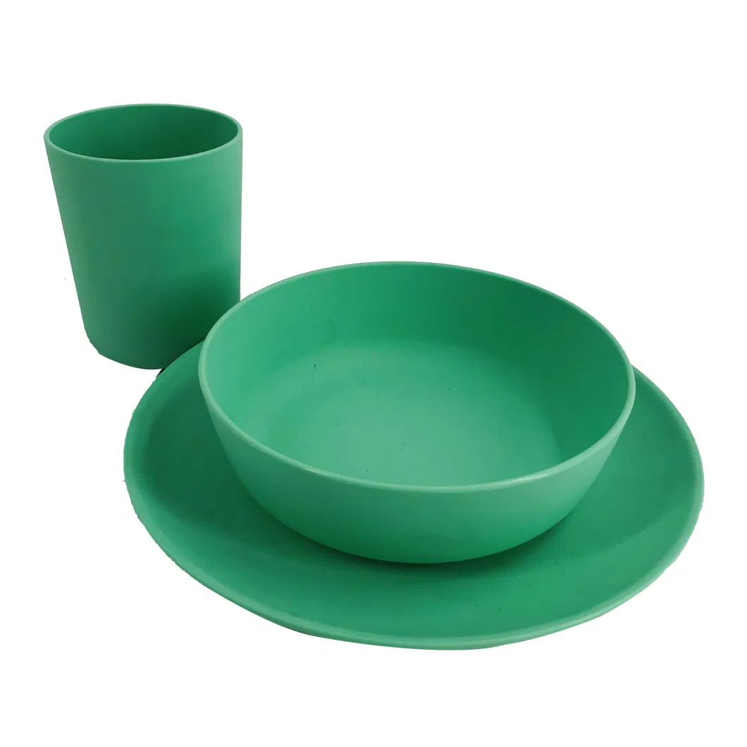 Bamboo Fiber Tableware Set Children′s Tableware Set Biodegradable Materials Customized Inner Box