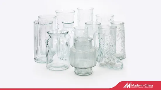 Vaso de flores de vidro transparente de diferentes tipos de alta qualidade para decoração de casa